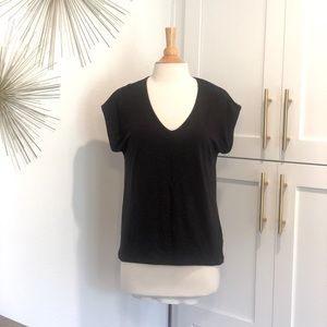 C & C California Black V Neck T Shirt Medium